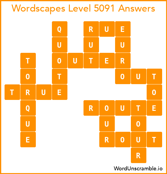 Wordscapes Level 5091 Answers