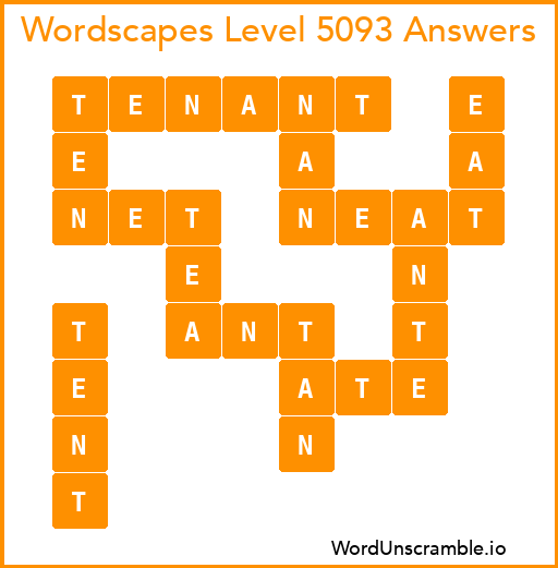 Wordscapes Level 5093 Answers