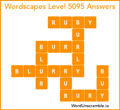 Wordscapes Level 5095 Answers