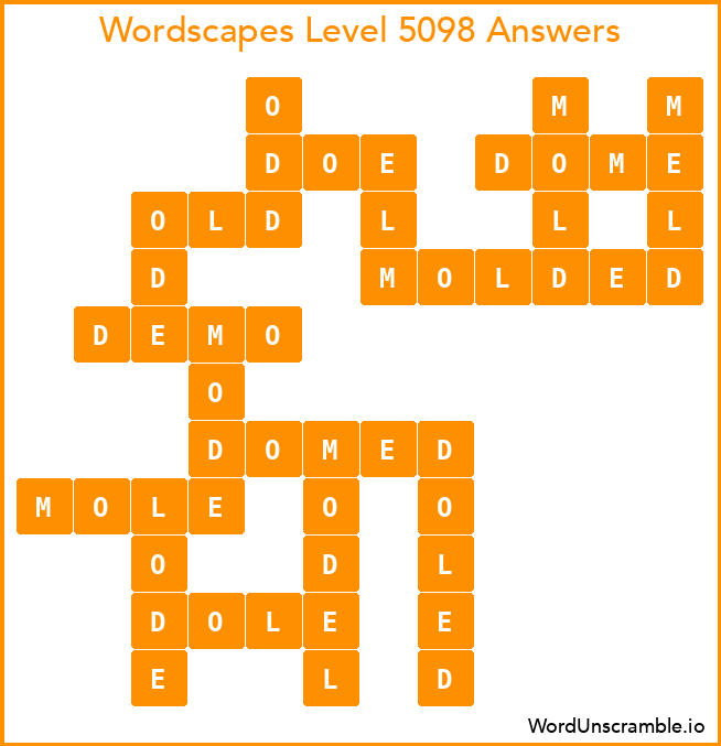 Wordscapes Level 5098 Answers