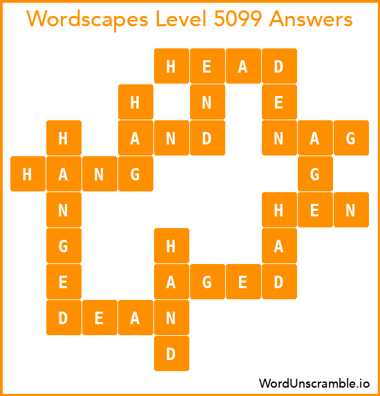 Wordscapes Level 5099 Answers