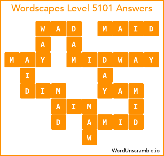 Wordscapes Level 5101 Answers
