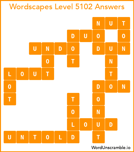 Wordscapes Level 5102 Answers