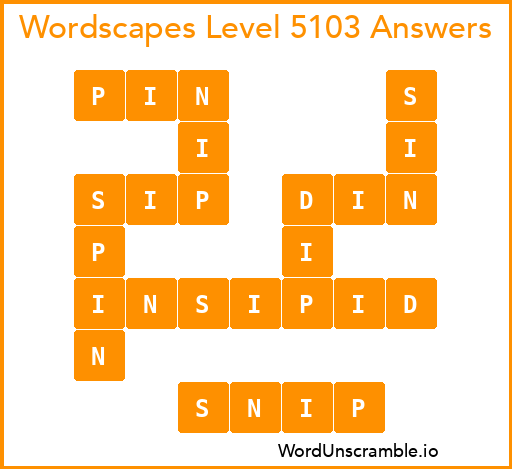 Wordscapes Level 5103 Answers