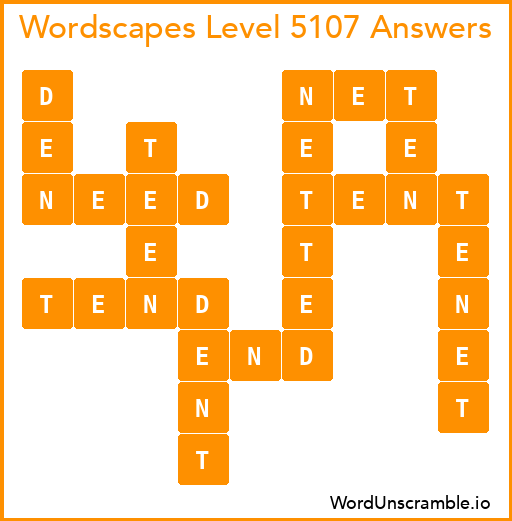 Wordscapes Level 5107 Answers