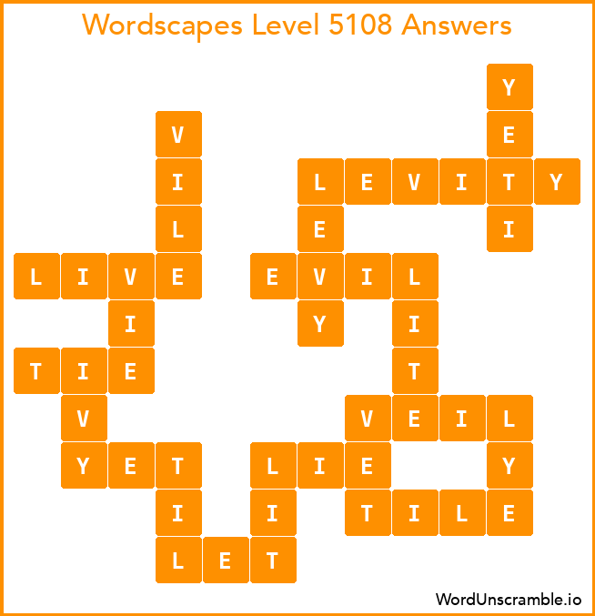 Wordscapes Level 5108 Answers