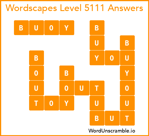 Wordscapes Level 5111 Answers