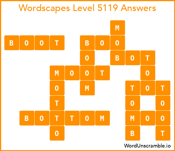 Wordscapes Level 5119 Answers