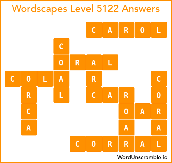 Wordscapes Level 5122 Answers