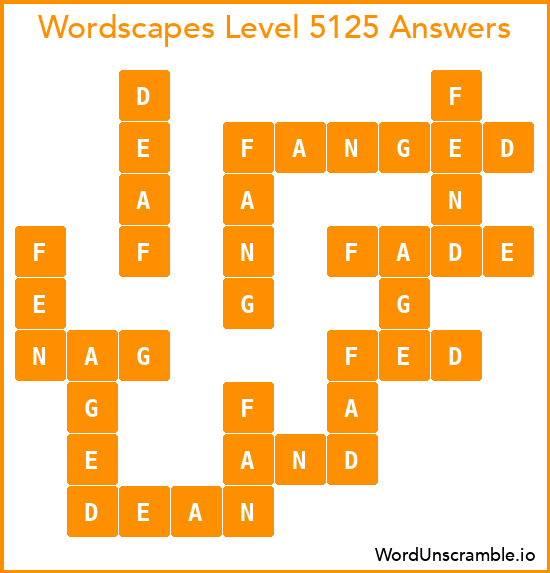 Wordscapes Level 5125 Answers