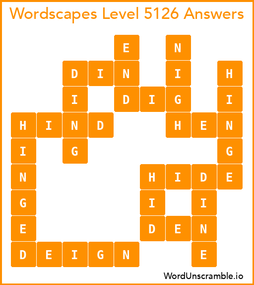 Wordscapes Level 5126 Answers
