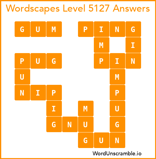 Wordscapes Level 5127 Answers