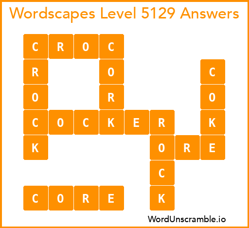 Wordscapes Level 5129 Answers