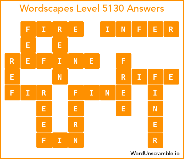 Wordscapes Level 5130 Answers
