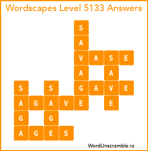 Wordscapes Level 5133 Answers