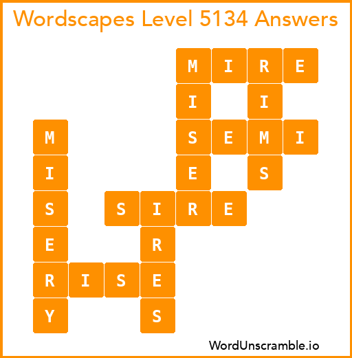Wordscapes Level 5134 Answers