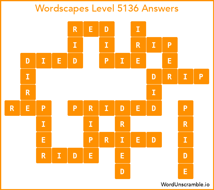Wordscapes Level 5136 Answers