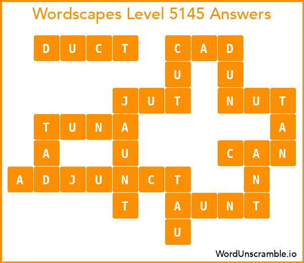 Wordscapes Level 5145 Answers