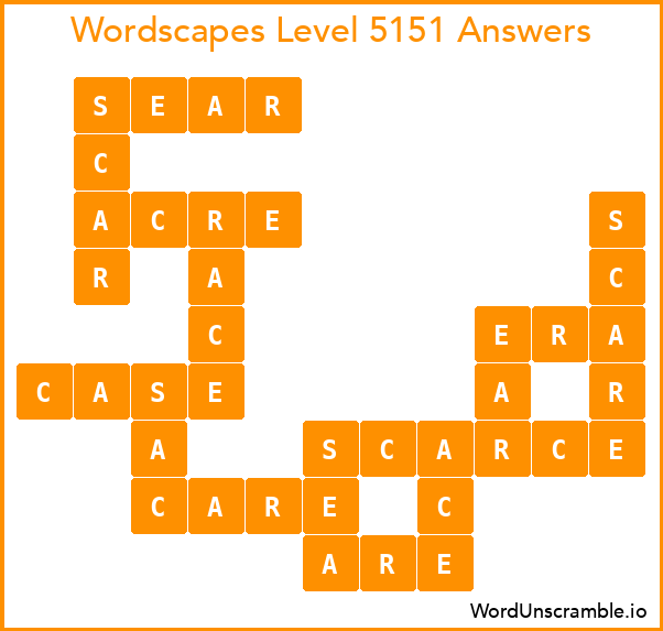 Wordscapes Level 5151 Answers
