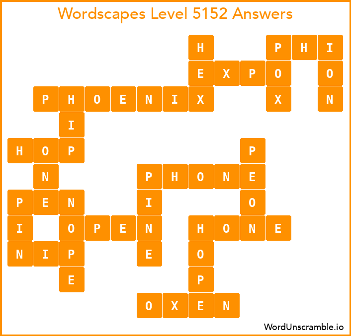 Wordscapes Level 5152 Answers