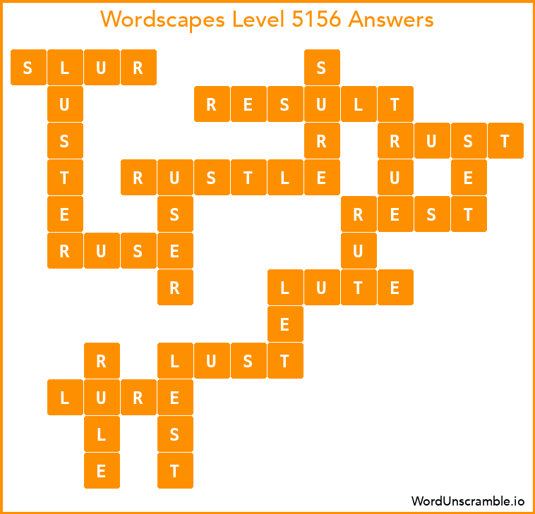 Wordscapes Level 5156 Answers