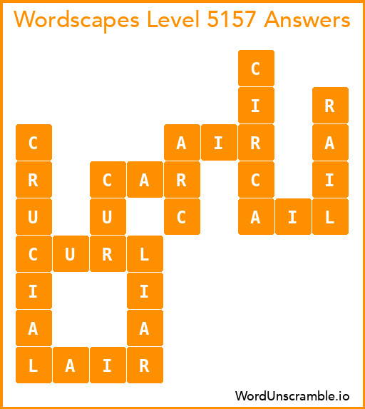Wordscapes Level 5157 Answers