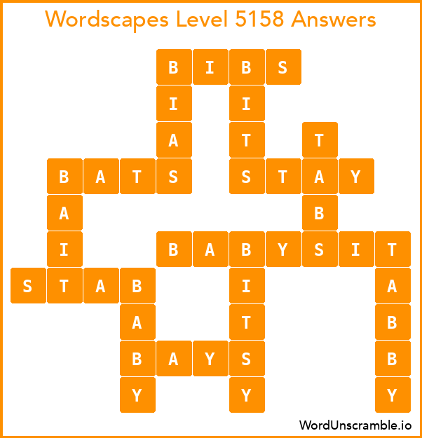 Wordscapes Level 5158 Answers