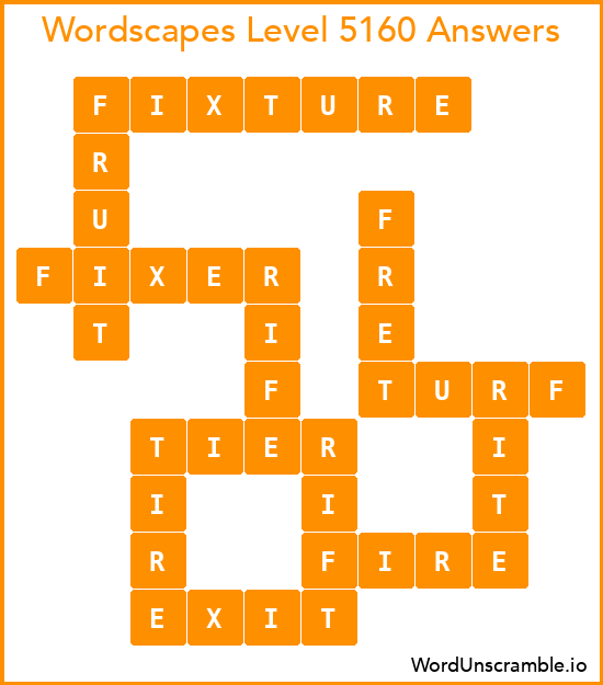 Wordscapes Level 5160 Answers