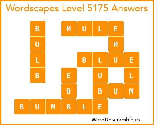 Wordscapes Level 5175 Answers