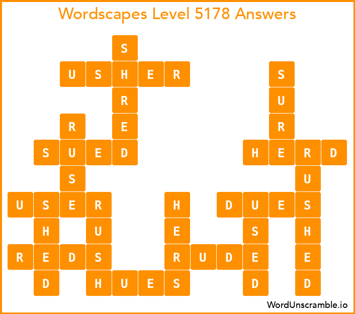 Wordscapes Level 5178 Answers