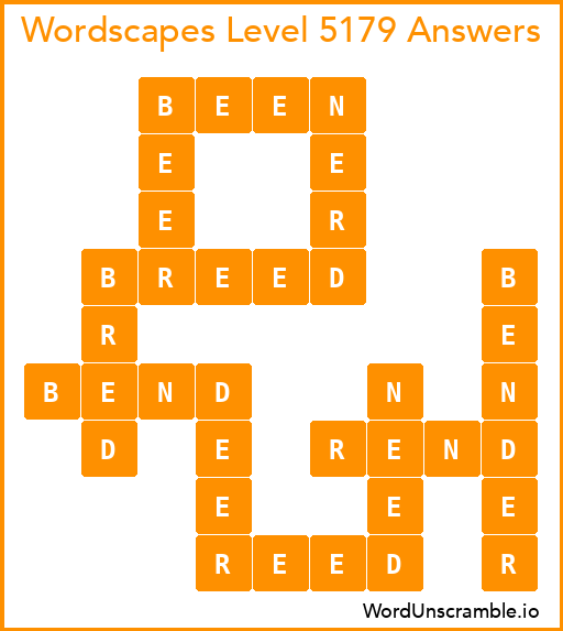 Wordscapes Level 5179 Answers