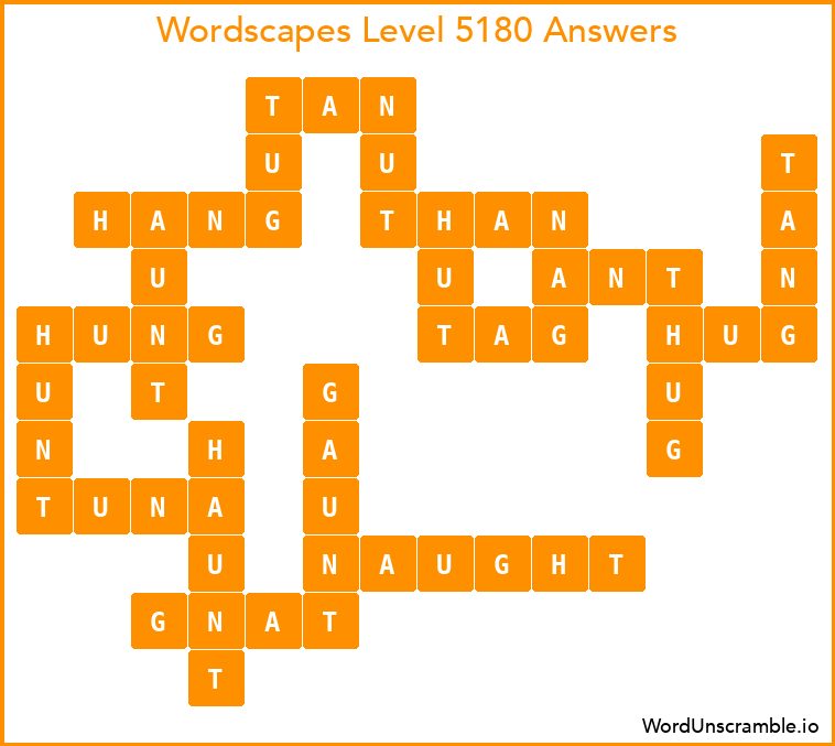 Wordscapes Level 5180 Answers
