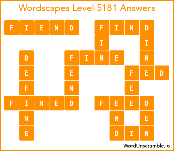 Wordscapes Level 5181 Answers