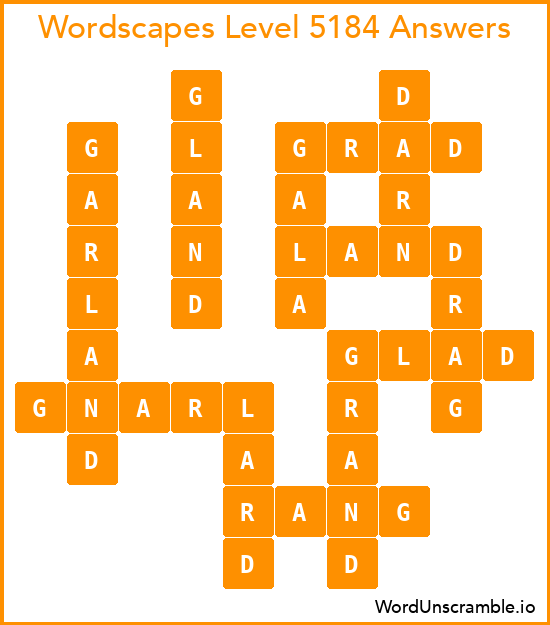 Wordscapes Level 5184 Answers