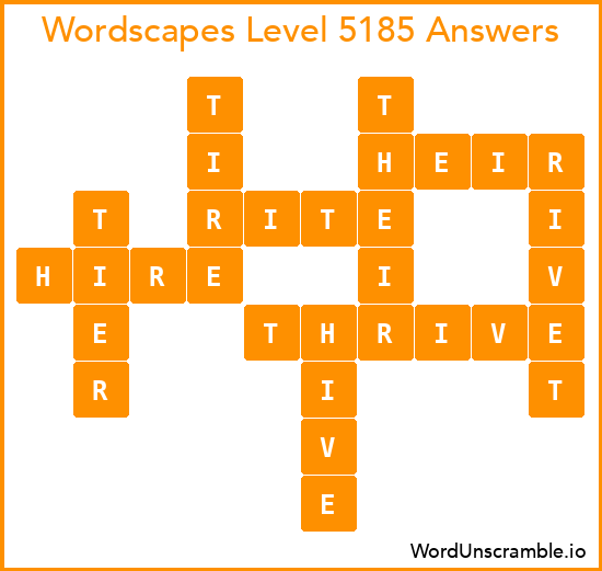 Wordscapes Level 5185 Answers