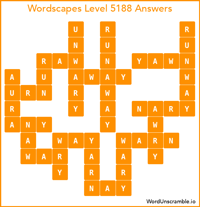 Wordscapes Level 5188 Answers