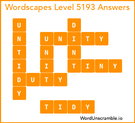 Wordscapes Level 5193 Answers