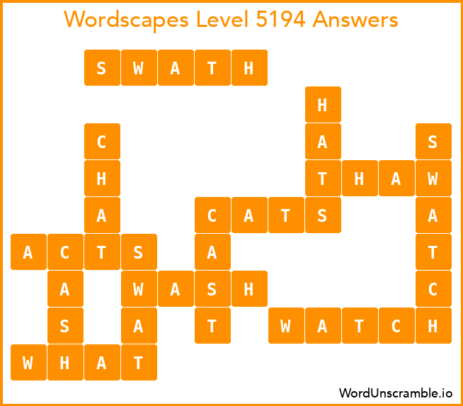 Wordscapes Level 5194 Answers