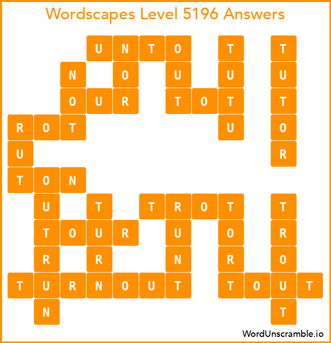 Wordscapes Level 5196 Answers