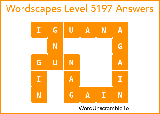 Wordscapes Level 5197 Answers