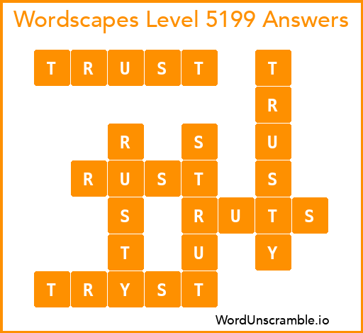 Wordscapes Level 5199 Answers