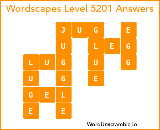 Wordscapes Level 5201 Answers
