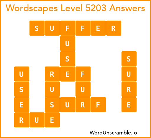 Wordscapes Level 5203 Answers