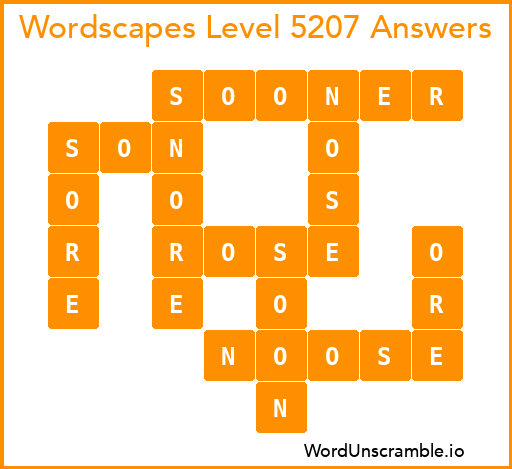 Wordscapes Level 5207 Answers