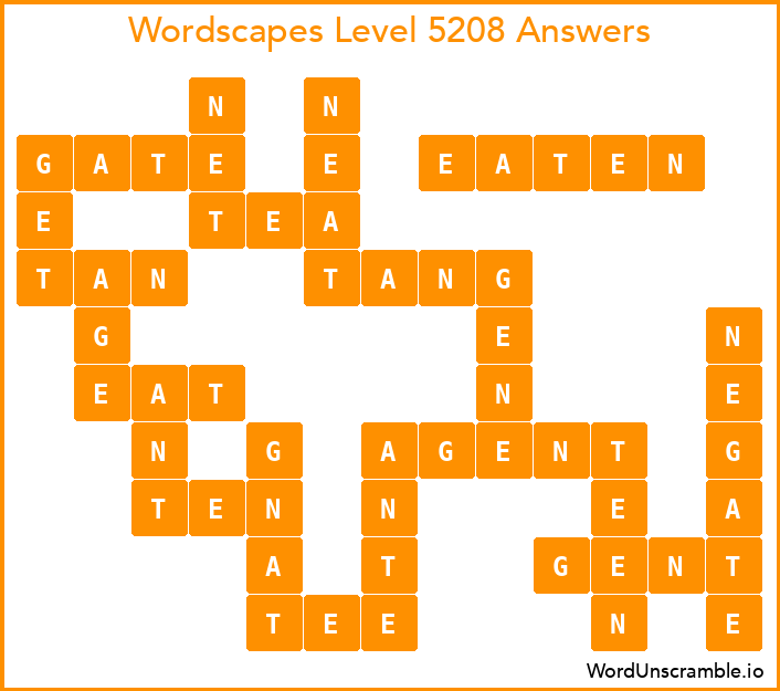 Wordscapes Level 5208 Answers