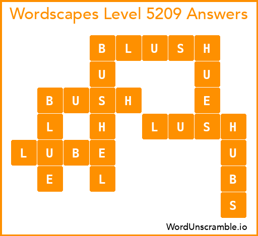 Wordscapes Level 5209 Answers