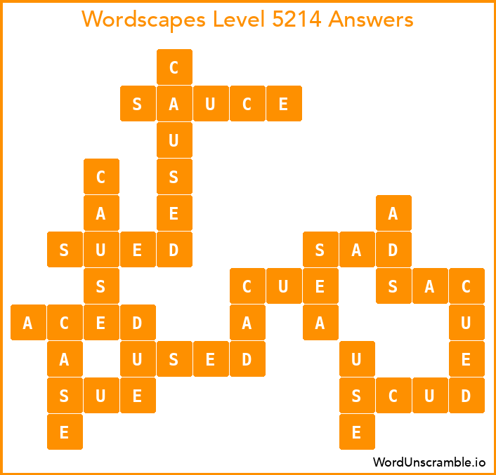 Wordscapes Level 5214 Answers