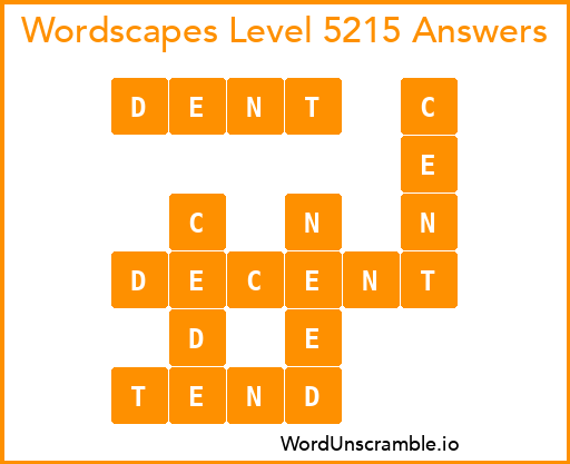 Wordscapes Level 5215 Answers