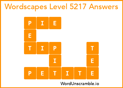 Wordscapes Level 5217 Answers