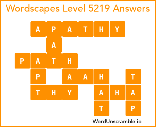 Wordscapes Level 5219 Answers